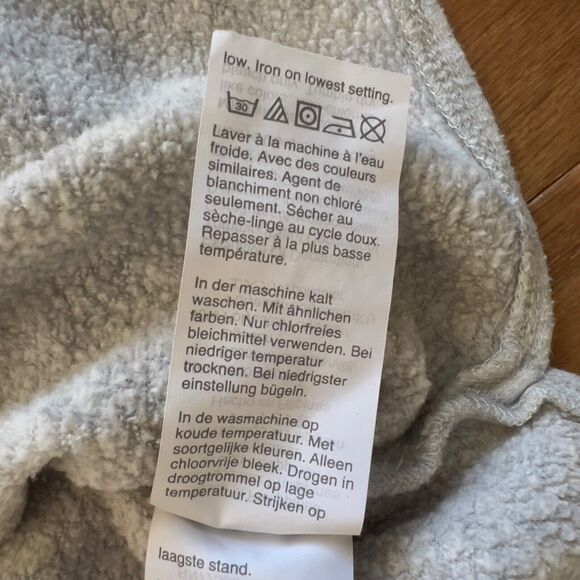 J.Crew Tunic Sweatshirt Size S Heather Gray Wide Button-Collar Cloudspun Fleece - Picture 11 of 12